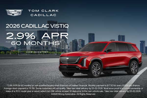 2026 CADILLAC VISTIQ	2.9% APR for 60 months*
