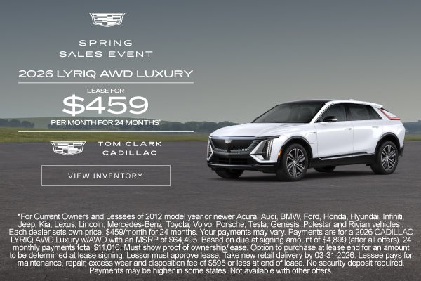 2026 LYRIQ AWD LUXURY	LEASE FOR $459 PER MONTH FOR 24 MONTHS